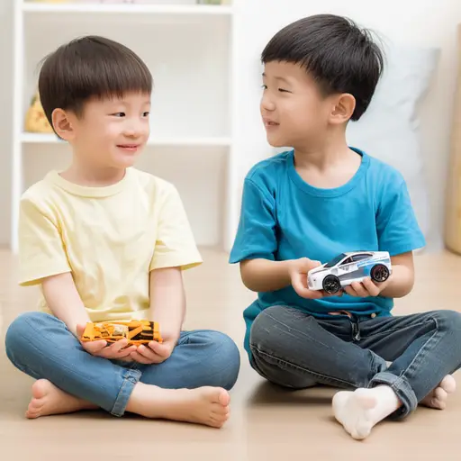 我弟弟觉得他的新玩具比我的更特别。