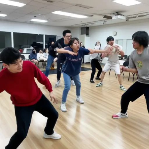 我们学习如何扮演喜剧和严肃的角色。