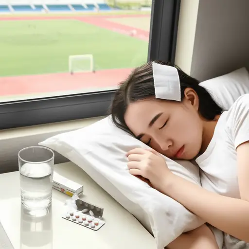 我妹妹感冒了，所以她今天没去上学。