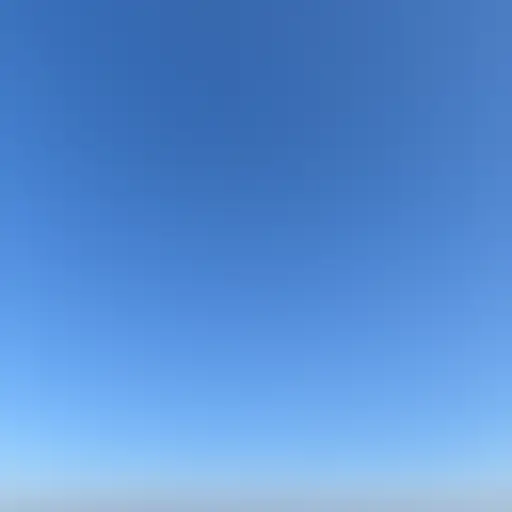 天空清澈，没有一丝云彩。
