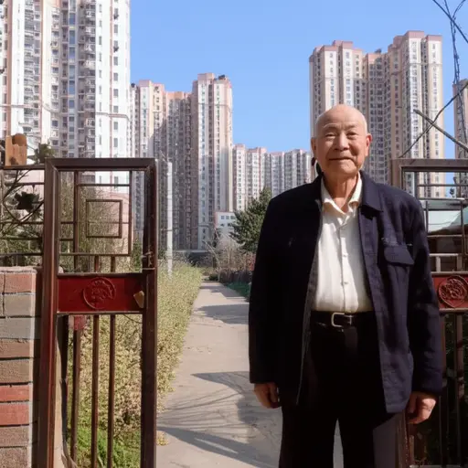 我爷爷住在离我们不远的地方。