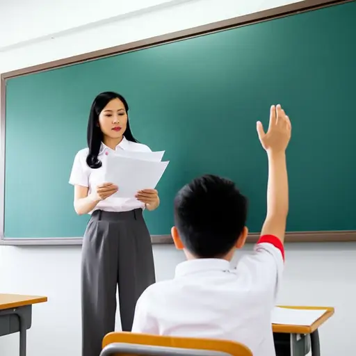 我的老师给我问题，我必须回答。