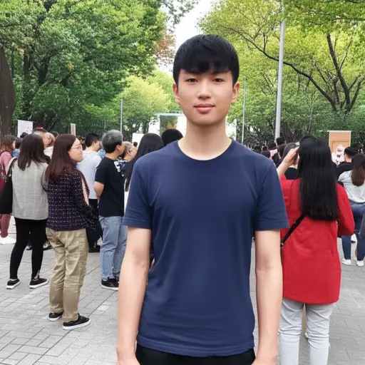 他的身高和体重都接近平均水平。