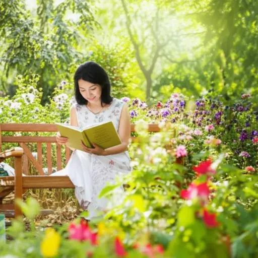 在花园里读书时，她感到真正的内心平静。