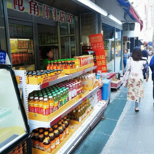他们在街角小店售卖饮料和零食。