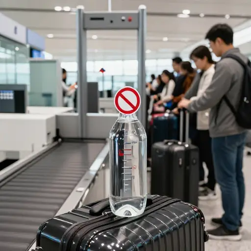 乘客不可以携带超过一百毫升的液体上飞机。