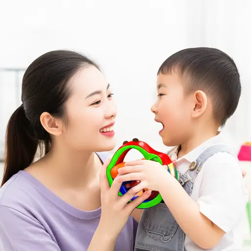 她给弟弟买了一个玩具。