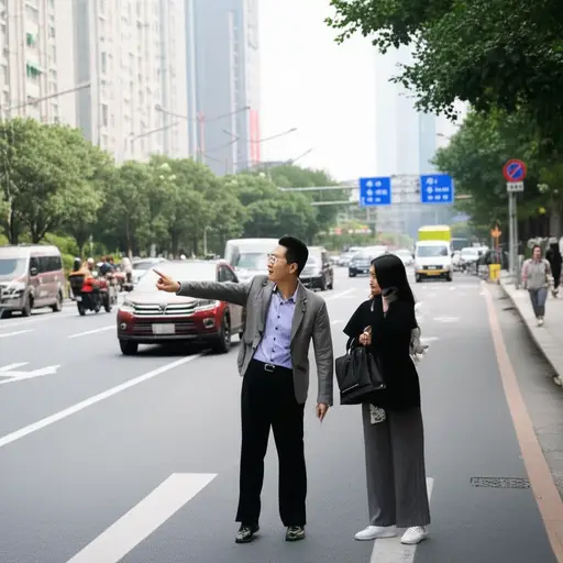"我认为我们应该在这里左转。" - "对，我们就走那边吧。"
