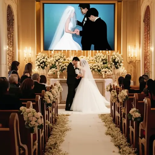 电影中的婚礼场景非常浪漫。