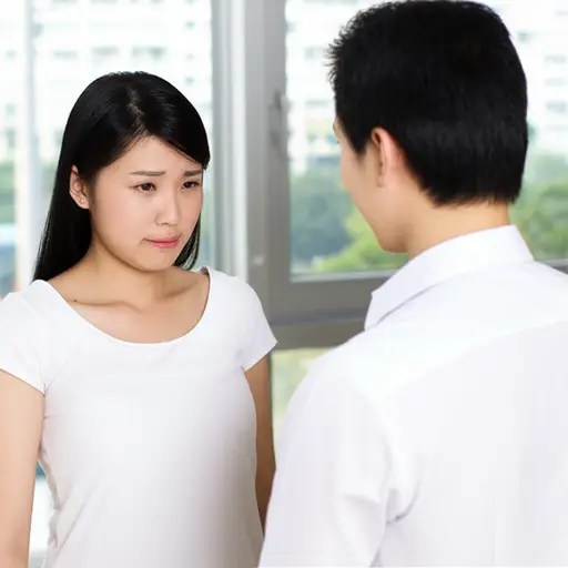 当她道歉时，我说：“没关系。”
