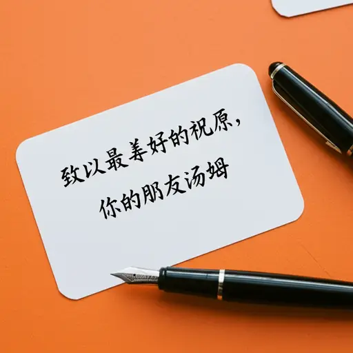 致以最美好的祝愿，你的朋友汤姆。
