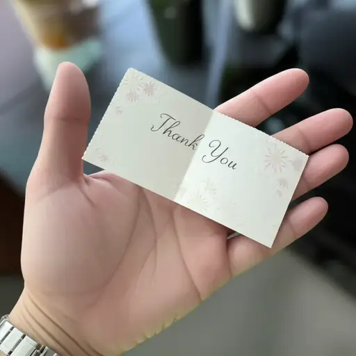 我收到了一张感谢卡。