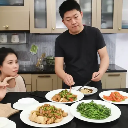 他的厨艺还行，但我吃过更好的。