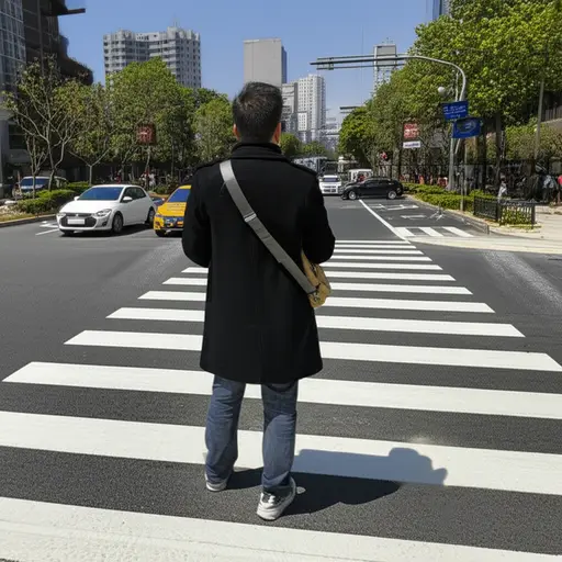 在过马路前，先看看两边。