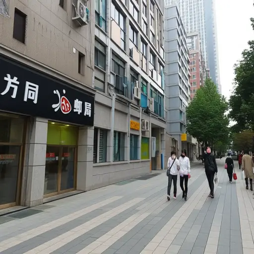请沿着这条街直走，邮局就在你的左边。