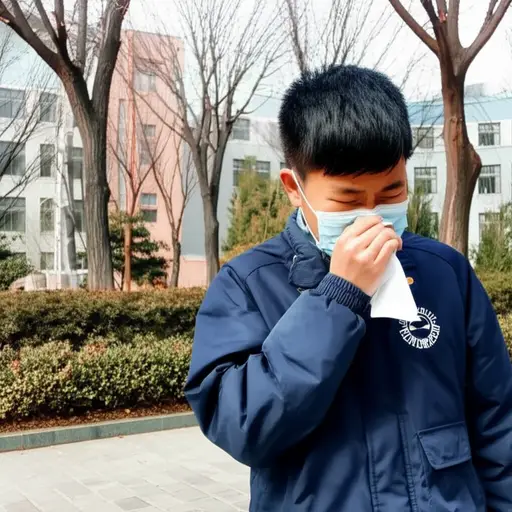 许多学生在冬天得了流感。