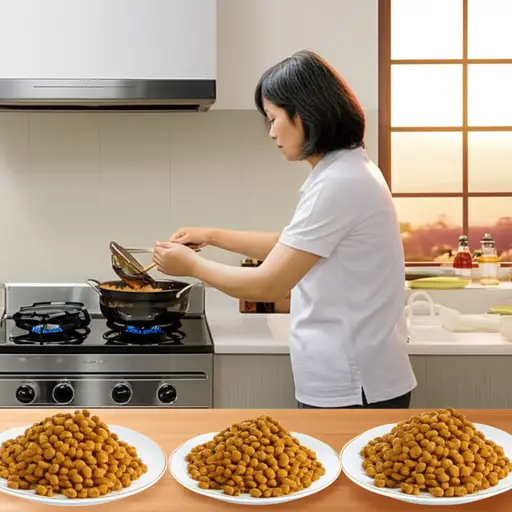 我妈妈经常做豆子当晚餐。