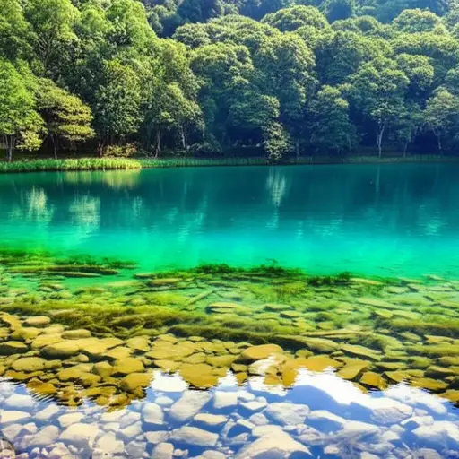我喜欢这个湖，因为水很清澈。