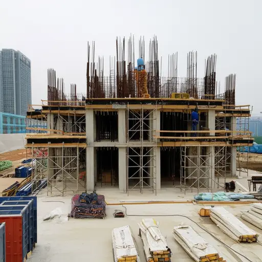 我们公司正在修建一个新的图书馆。