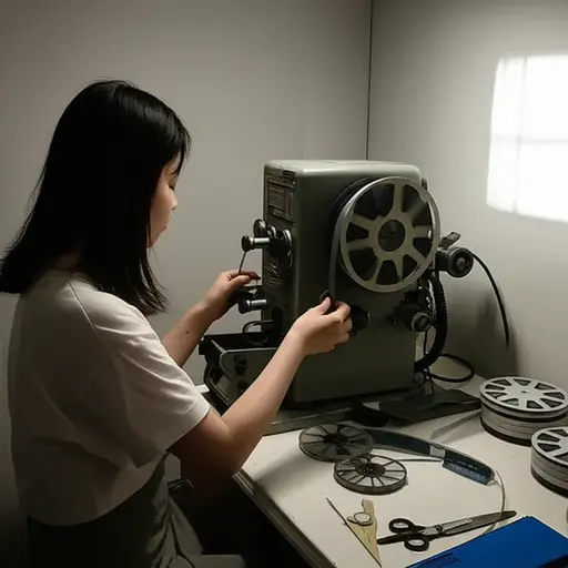 她制作实验电影。