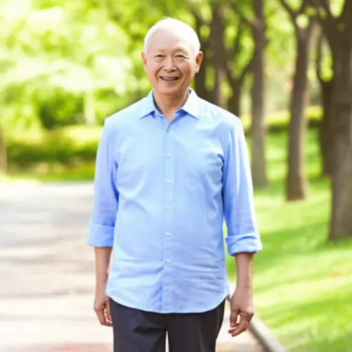 我的爷爷八十岁了，但身体依然很健康。