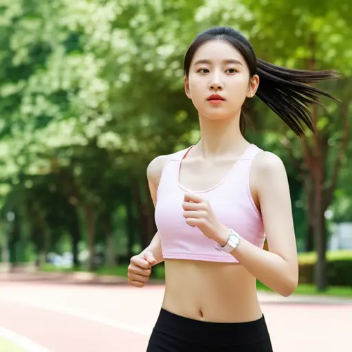 定期锻炼帮助她保持身材。