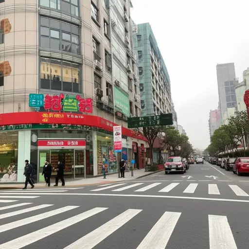 超市就在下一个街区拐角处。