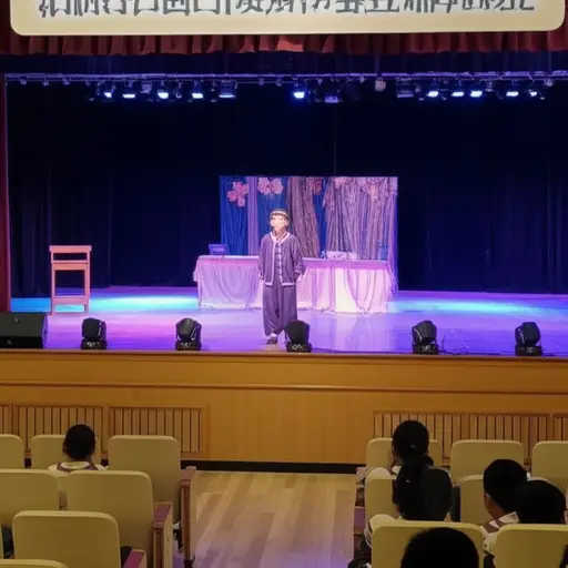 他将在下周的学校戏剧中出演。