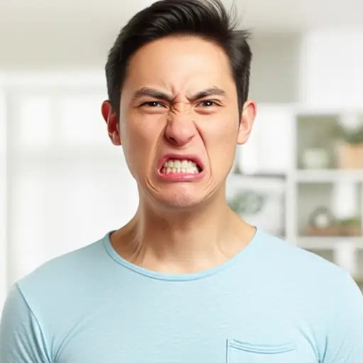 他并不是真的生气——他只是在假装。