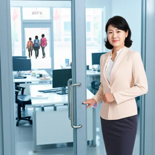 当她最小的孩子上学后，她重新开始全职工作。