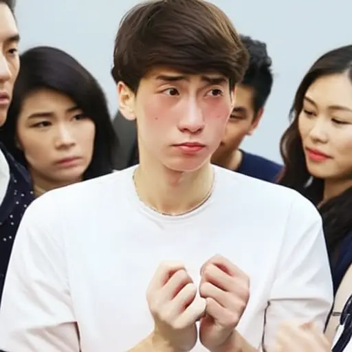 他无法隐藏他的尴尬。
