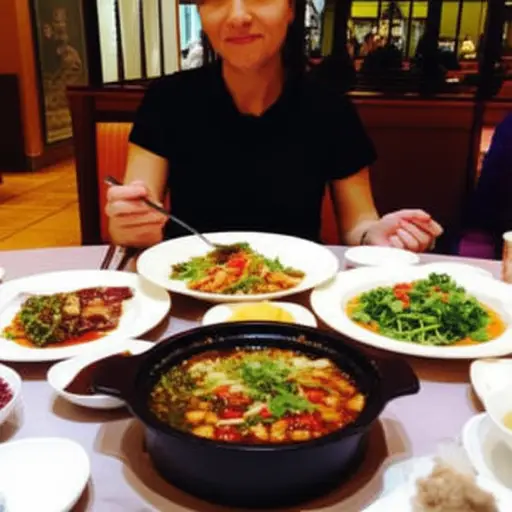 我发现那里的食物非常好吃。