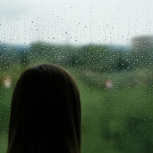 我不喜欢下雨天。