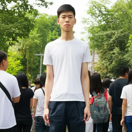 那个男人很高大。