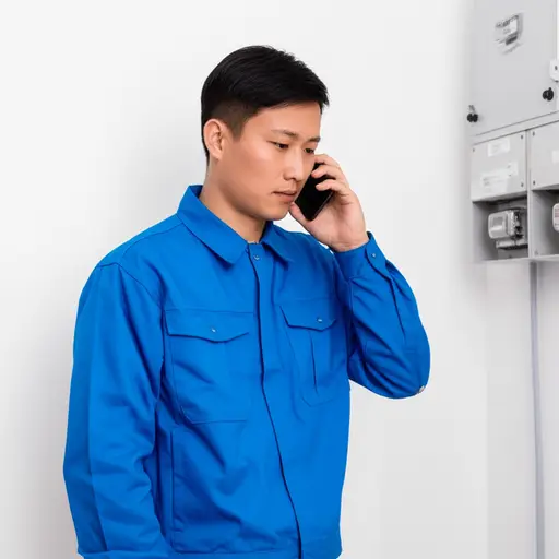 我给一个电工打了电话并告诉他问题。