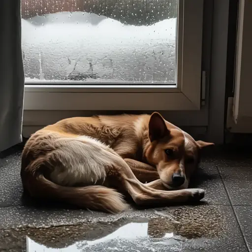 自从那场暴风雨后，我的狗一直表现得非常焦虑。
