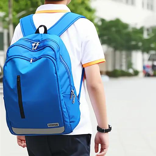我每天戴手表去上学。