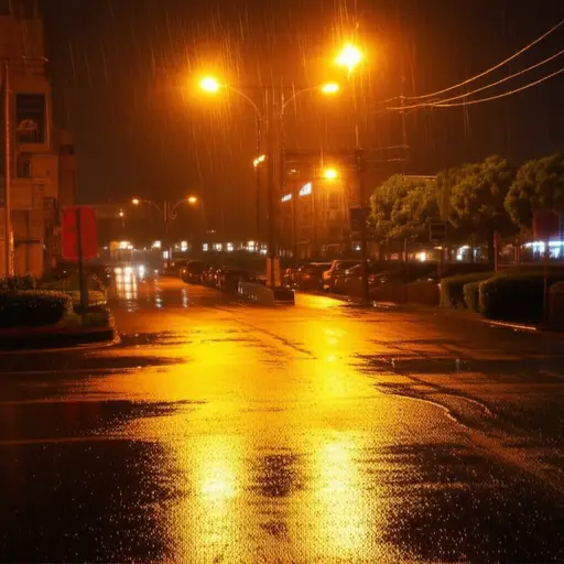 雨整夜不停地下。