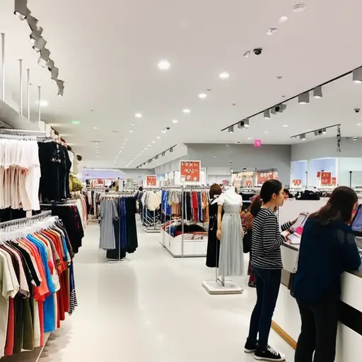 我们有一些商场卖衣服，我喜欢在那里购物。