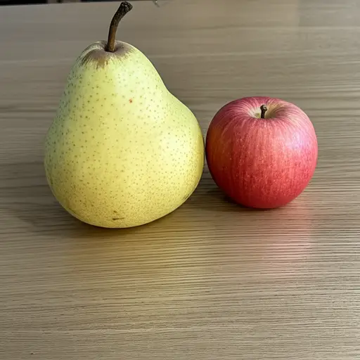 这个梨子比那个苹果大。
