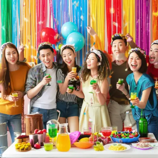 我们刚考完试，所以开了个派对庆祝。
