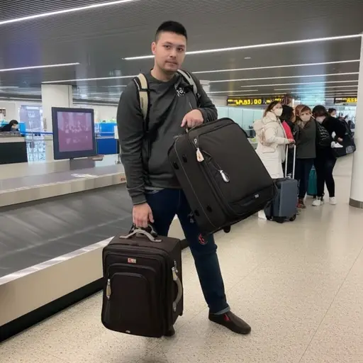 他误拿了我们的行李箱。