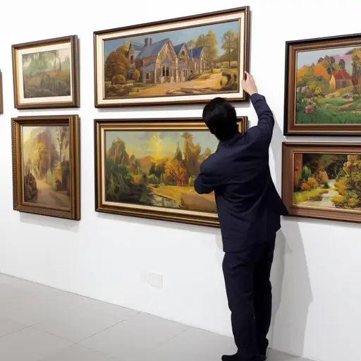 展览策展人按时间顺序精心展示了画作。