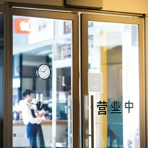 咖啡店十点开门。