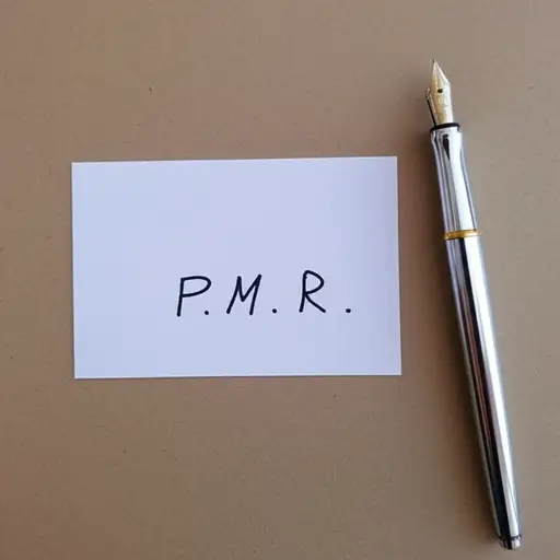 他在页面底部写下了他的首字母缩写P.M.R.