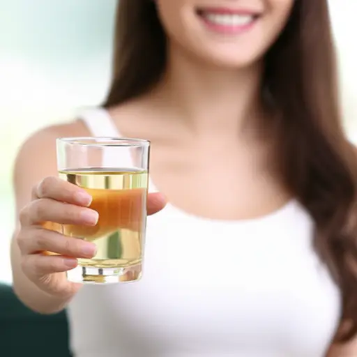 她举杯致意。