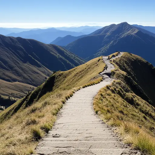 爬到山顶的路很陡，但景色值得一看。