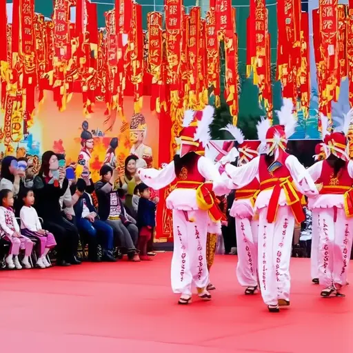 他们在节日上表演了传统舞蹈。