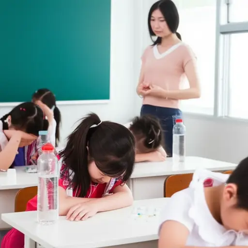 很多孩子在学校感染了肠胃病。