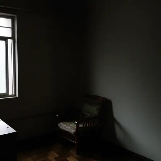 这是一个朝北的房间，所以光线不足。